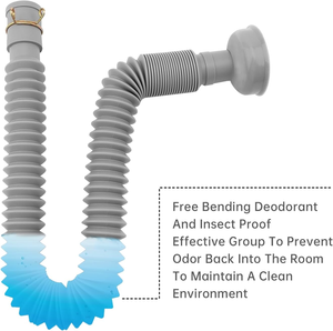 Manguera de drenaje de PVC universal anticolmaciones, tubo de drenaje telescópico, tubería de alcantarillado a prueba de fugas, accesorios de baño - Product Image 3