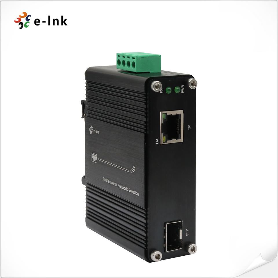 Industrial Multi-Gig to 10G SFP+ Media Converter 2.5G/5G/10G BASE-T RJ45 to 10GbE Fiber | with 802.3at PoE+ PD & DIN-Rail Mount