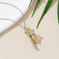 Romantische Liefhebbers Knuffelhanger 18k verguld roestvrij staal Nieuwe koperen ketting voor hem haar Stijlvolle Valentijnsdag sieraden