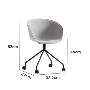 Venta al por mayor Nordic Office Desk Chair Muebles Oficina Tina Blanco Ocio Plástico Moderno Giratorio Sillas Con <span class=keywords><strong>Ruedas</strong></span> - Product Image 5