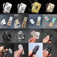 Nuevo Juguete Antiestrés de Metal con Tres Anillos, Giratorio, Portátil, Triangular, para Adultos Mayores de 18 Años