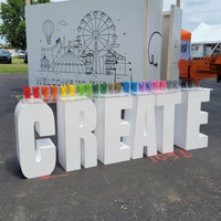 Lettres lumineuses géantes en métal pour extérieur avec résistance aux intempéries IP65, installation au sol, panneau publicitaire