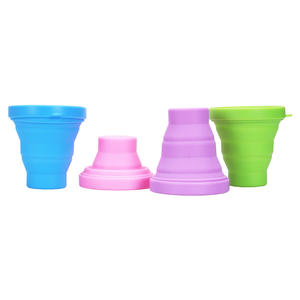 Taza Menstrual de silicona plegable ecológica, taza esterilizadora, venta al por mayor - Product Image 3