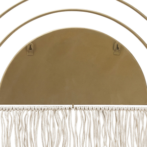 Specchio da parete ad arco in stile boho chic con frange decorative per camera da letto, bagno o dormitorio. - Product Image 3
