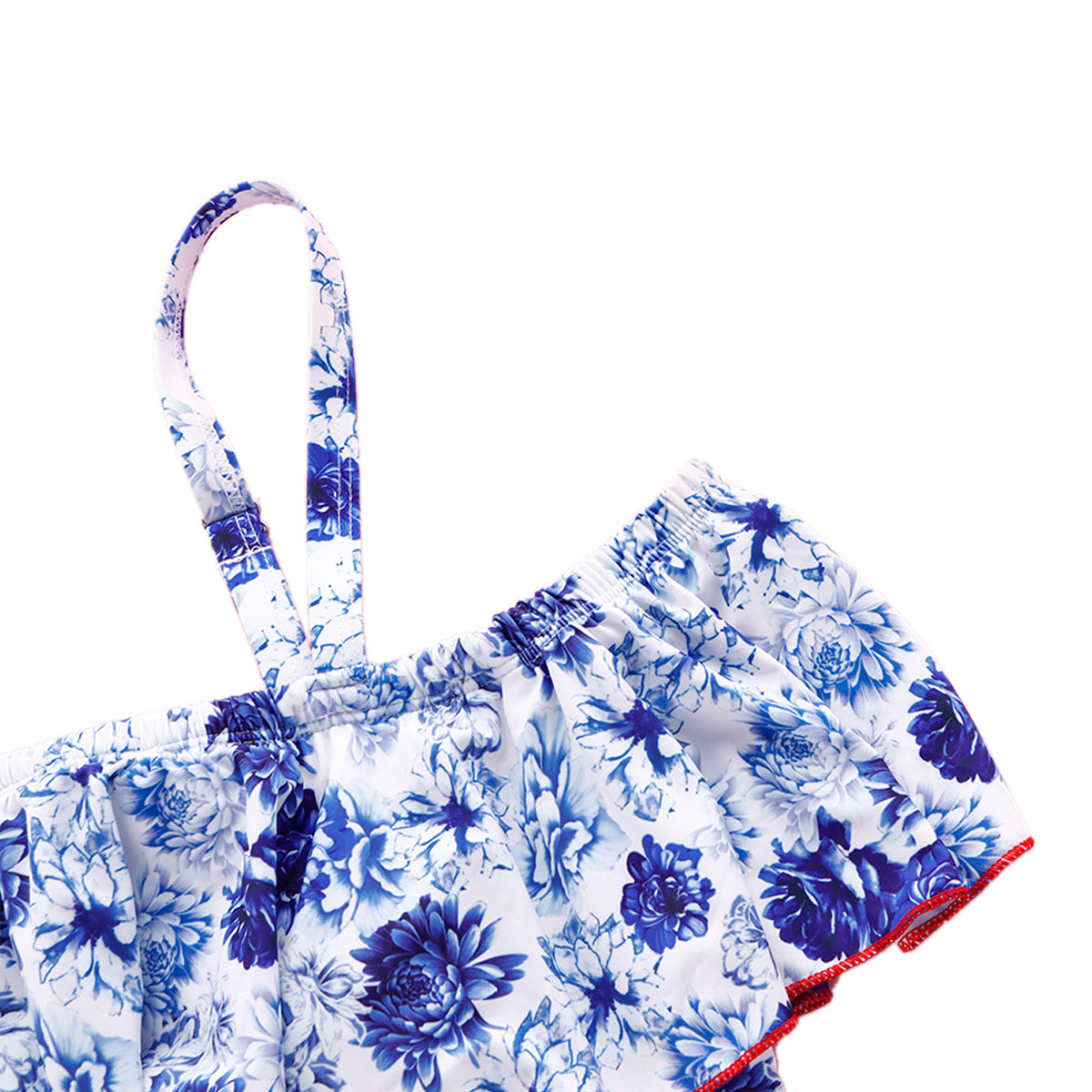 Peony Ruffle-Strap high waist sexy swimwear plus size bikini