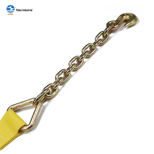 Correa de Poliéster Plana HIDEA con Gancho de Anclaje de Cadena G70, 4"x30', 26,000 LBS, <span class=keywords><strong>Eslinga</strong></span> de Cincha <span class=keywords><strong>para</strong></span> Control de <span class=keywords><strong>Carga</strong></span> en Camiones - Product Image 5