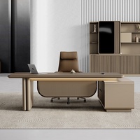 Bureau de direction moderne de luxe en forme de L, ergonomique, résistant à l'eau, écologique, en bois durable, pour villa, garantie 5 ans