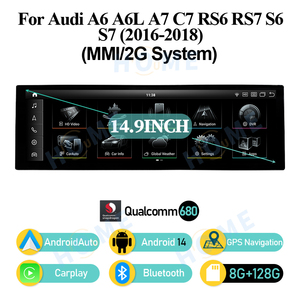 Lecteur multimédia CD pour tableau de bord de voiture 14,9 pouces au prix d'usine pour <span class=keywords><strong>Audi</strong></span> A6 A6LA7C7RS6 <span class=keywords><strong>RS7</strong></span> S6 S7 2012-2018 Android CarPlay GPS Navi - Product Image 5