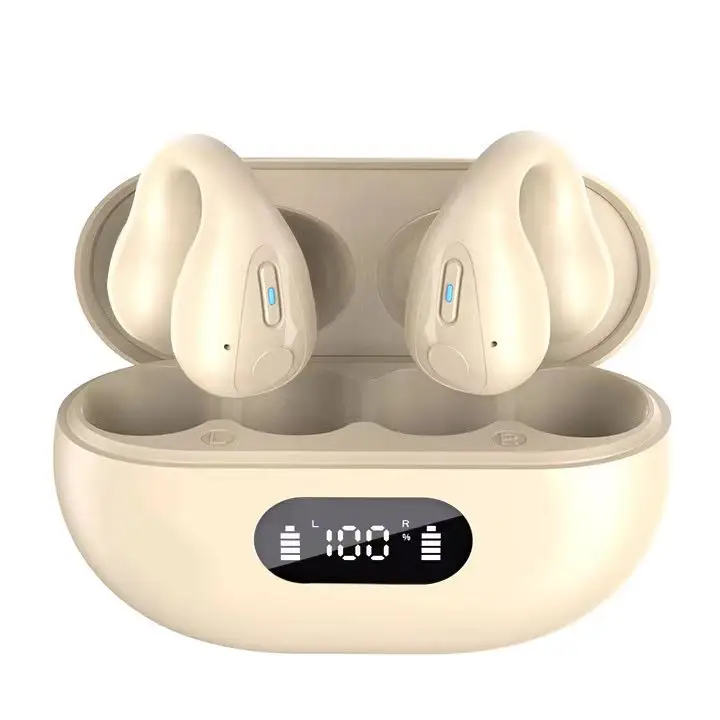 Wireless Earbuds TWS Apt Adaptive AAC Headphones LED Display Noise Reduction Bone Earphone for Women Men