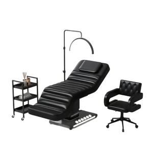 Black Electric Massage Table <b>Bed</b> Adjustable Salon Treatment Chair with <b>LED</b> Lamp and Control PanelBeauty Salon Esthetician Furnit - Product Image 5