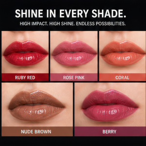 Gloss à lèvres repulpant effet miroir marque privée avec rouge à lèvres noir dégradé triangulaire pour maquillage de fête et base de maquillage - Product Image 5