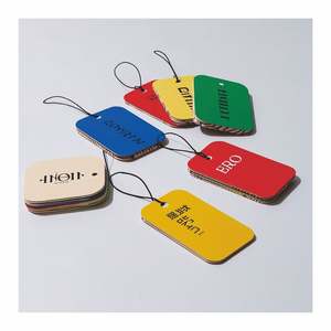 Dernière conception d'étiquette volante personnalisée <span class=keywords><strong>avec</strong></span> sac en papier Extrémités fendues Oeillet - Product Image 4