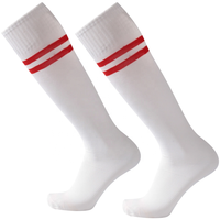 Multi Colors White Stripe Polyester Nylon Serviette de Compression Football High Tube Running Sports Chaussettes Custom Logo