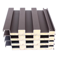 Panneau sandwich en aluminium et PU, écologique, pour toitures et murs extérieurs, maisons préfabriquées - résistant au feu, résistant à l'eau, longueur personnalisable