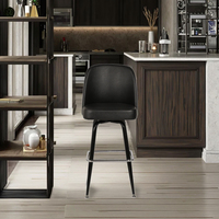 Tabouret de bar contemporain pivotant en métal en PVC, cuir, siège baquet moderne, meubles pour la maison, bar, salon, hôtel