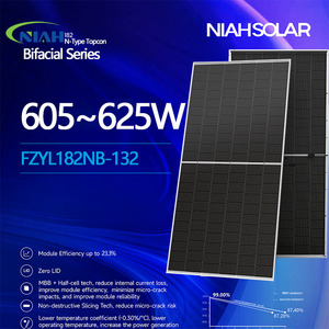 Module PV QianHu N-Type pour panneaux solaires bifaciaux 605W-625W à demi-cellules MBB, efficacité jusqu'à 23,3 %, Zéro LID, garantie 30 ans - Product Image 2