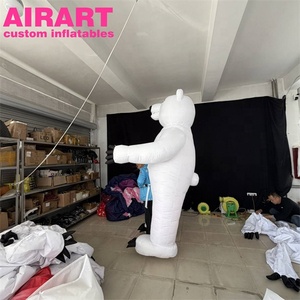 Outside Carnival Parade Mascot Inflatable <strong>White</strong> Bear <strong>Puppet</strong>,inflatable Cute Polar Bear Costume with LED Lights - Product Image 3