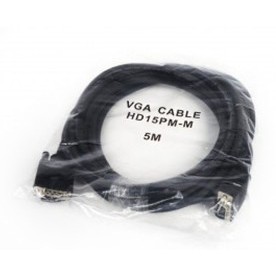 สาย VGA 5 เมตร ชายต่อชาย ทองแดงปลอดออกซิเจน ป้องกันด้วยเส้นถัก สำหรับจอภาพ ความละเอียด 1080P หุ้มด้วย PVC - Product Image 2