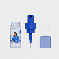 Botol Kaca Silinder 100ml dengan Pompa Busa Berwarna dan Sablon untuk Pembersih Wajah
