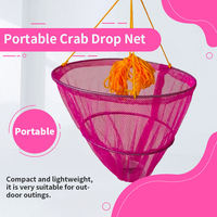 Filet pliable portable en plastique coloré, outil de capture facile et piège à crabes pour enfants, idéal pour la lutte contre les abeilles et les parasites