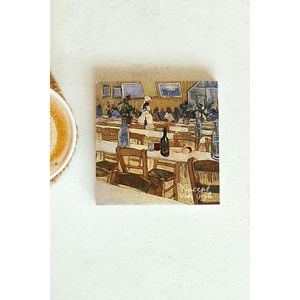 Série Vincent Van Gogh, ensemble de sous-verres en pierre unique, design carré 167, pour cadeau d'entreprise, sous-verre pour tasse ou promotion - Product Image 1