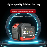 Scie à chaîne électrique portative à affichage numérique 12 pouces, silencieuse, alimentée par batterie lithium-ion 21V, sans balais, à longue portée