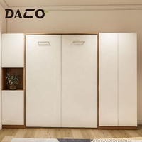Lit escamotable moderne et élégant en bois Lit mural multifonctionnel Lit pliant avec rangement pour meubles de chambre à coucher