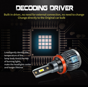 F2s Led 2 cái/bộ raych lumen cao đèn xe H1 H3 H7 H8 H9 80 Wát CSP chip 8000LM bền đầu đèn cho tự động hệ thống chiếu sáng - Product Image 3