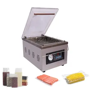 HZPK DZ-260 semi auto tea fruit and vegetable fish compressed vacuum sealing packing machines food meat