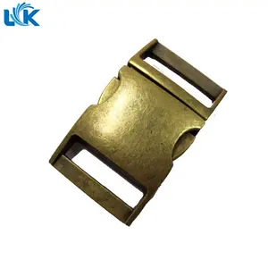 High Quality Curved Quick Side Release Metal Solid Brass Buckle For Belt / Webbing / Paracord