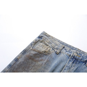 Pantalones holgados desgastados al por mayor, ropa de calle, pantalones <span class=keywords><strong>vaqueros</strong></span> rasgados lavados Vintage para mujeres <span class=keywords><strong>y</strong></span> hombres, pantalones <span class=keywords><strong>vaqueros</strong></span> de pierna ancha de cintura alta - Product Image 6
