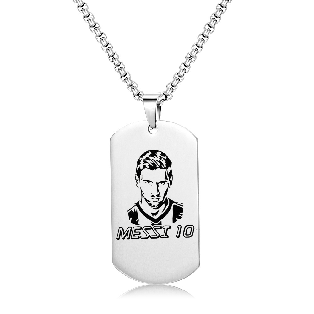 Collier couleur acier Messi -1