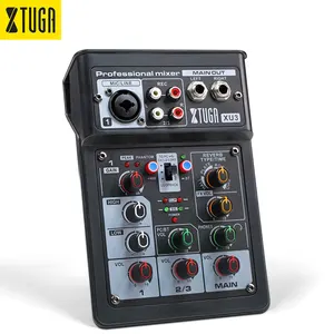 Xtuga XU3 new 4- channel mini audio mixer dj controller mixer professional mixer with recording function