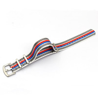 Bracelet de montre en Nylon de haute qualité, couleur drapeau américain, noir, blanc, bleu, rouge, 20mm, 22mm