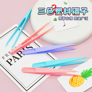 Pinces à épiler en plastique à bas prix, pinces à épiler pour journal créatif, mini autocollants pour ongles Mochi, pinces à épiler Guka spécifiques aux étudiants, journal créatif Macaron - Product Image 2