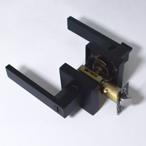 มือจับประตูสีดำพร้อมสลักเพื่อความเป็นส่วนตัวสำหรับทางเดินทำจากอลูมิเนียมยอดนิยม - Product Image 2