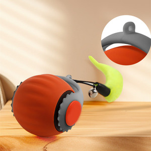 Novo Brinquedo para Cães Bola de Brincar com Gatos Sino Cauda Rolante Bola de Silicone Elástica Brinquedo Inteligente para Gato e Cão Brinquedo Interativo Elétrico para Animais de Estimação - Product Image 5