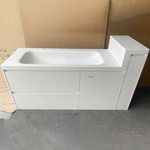 Lavabo mural simple ou double pour <span class=keywords><strong>salle</strong></span> <span class=keywords><strong>de</strong></span> <span class=keywords><strong>bain</strong></span> avec comptoir intégré - Product Image 5