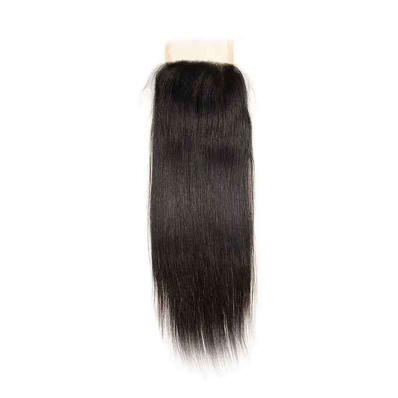 Virgin Malaysian Straight Remy Hair Weave Closures Malaysian Silk Base Swiss Lace Closure With Baby Hair
