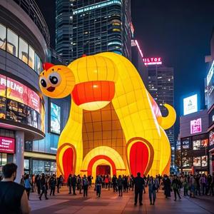 Modelo Inflable Gigante Personalizado de 12 pies, Mascota de Tela Oxford para Promoción de Apertura de Supermercados, Ferias Comerciales y Eventos - Product Image 4