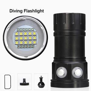Lampe de poche de plongée sous-marine IP68 étanche 27 * LED sous-marin photographie supplément lumière de remplissage 120M torche de plongée en haute mer - Product Image 4