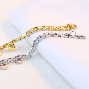 Pulsera de Moda con Doble Cadena de Bolas de Acero Inoxidable de 8mm, Color Dorado, Unisex, para Regalo - Product Image 2