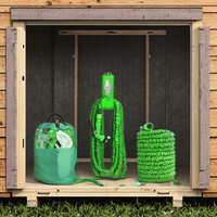 Tuyau d'arrosage extensible de 100 pieds, conception de jardin en laiton massif, tuyau d'arrosage robuste, enrouleur de tuyau d'eau vert en ABS, plantation certifiée ANSI