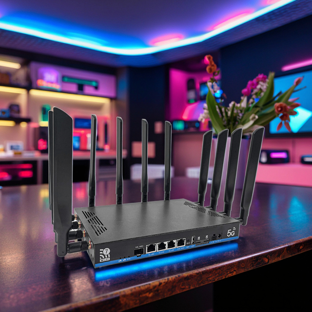 WIFI 7 OpenWrt Professional BE19000 Modem Router Support Whole-Home MESH Networking 12pcs High-Gain Antenna Wireless WIFI Router