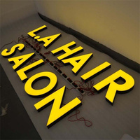 Letras acrílicas de corte láser, letrero personalizado para logotipo de empresa y letreros de recepción, letrero de salón