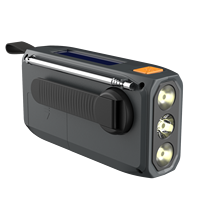Model baru portabel Radio 4500mAh Power Bank tangan Cranko FM AM DAB/DAB + Headphone Jack dengan lampu LED Power Bank pengisian daya