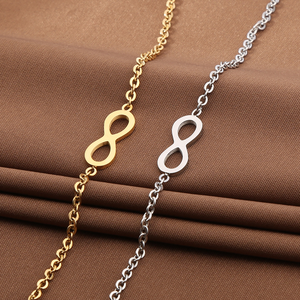 18K Gold Plated Stainless Steel <b>Infinity</b> Symbol <b>Bracelet</b> Minimalist 8‑Shape Charm Chain <b>Bracelet</b> For Women Wholesale - Product Image 6