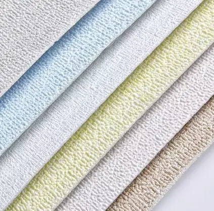 3d foam self adhesive textured plain linen wallpaper sticker roll