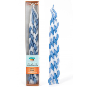 <span class=keywords><strong>Bougie</strong></span> Havdalah en cire de paraffine faite à la main <span class=keywords><strong>bougie</strong></span> de Shabbat torsadée bleue et blanche cadeau juif pour l'éclairage rituel du sabbat - Product Image 3