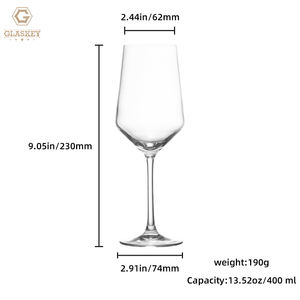 Verres à vin classiques de 400ml 500ml verres à vin en verre à <span class=keywords><strong>Bordeaux</strong></span> verres à vin en cristal soufflé à la main pour les événements de mariage noël - Product Image 4